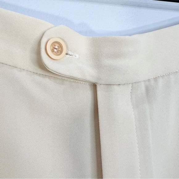 Vintage minimalist cream straight leg high rise tailored trousers - Picture 6 of 10